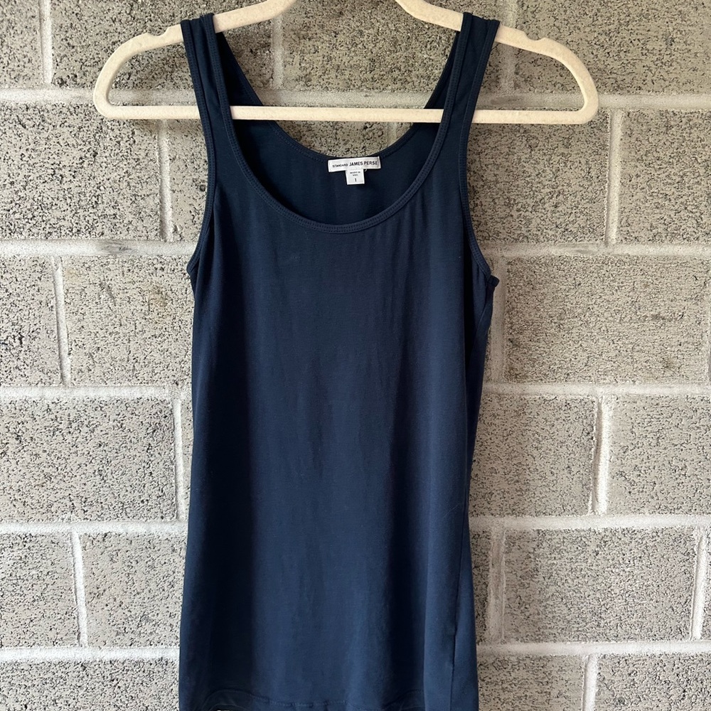 James Perse Deep Blue Tank Top